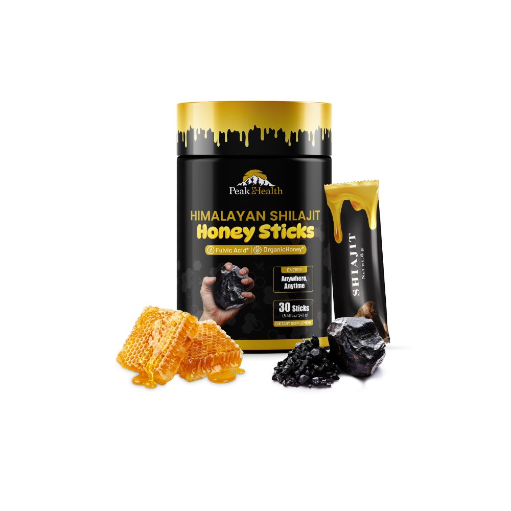 PeakHealth Himalayan Shilajit Honey Sticks – Natural Energy & Vitality Boost